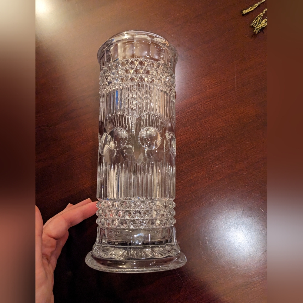 A vintage, antique, early glass straw container, without a lid - Picture 2 of 8